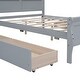 preview thumbnail 12 of 11, Curved Legs Design Platform Bed Frame with 4 Drawers, Full Size, Grey