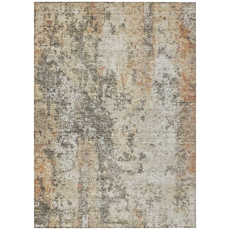 HomeRoots Abstract Transitional Rectangle Outdoor Rug