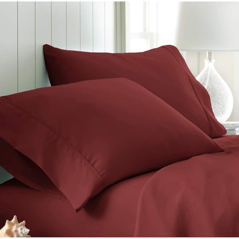Home Collection Premium Ultra Soft 2-piece Microfiber Pillowcase Set - Standard - Burgundy