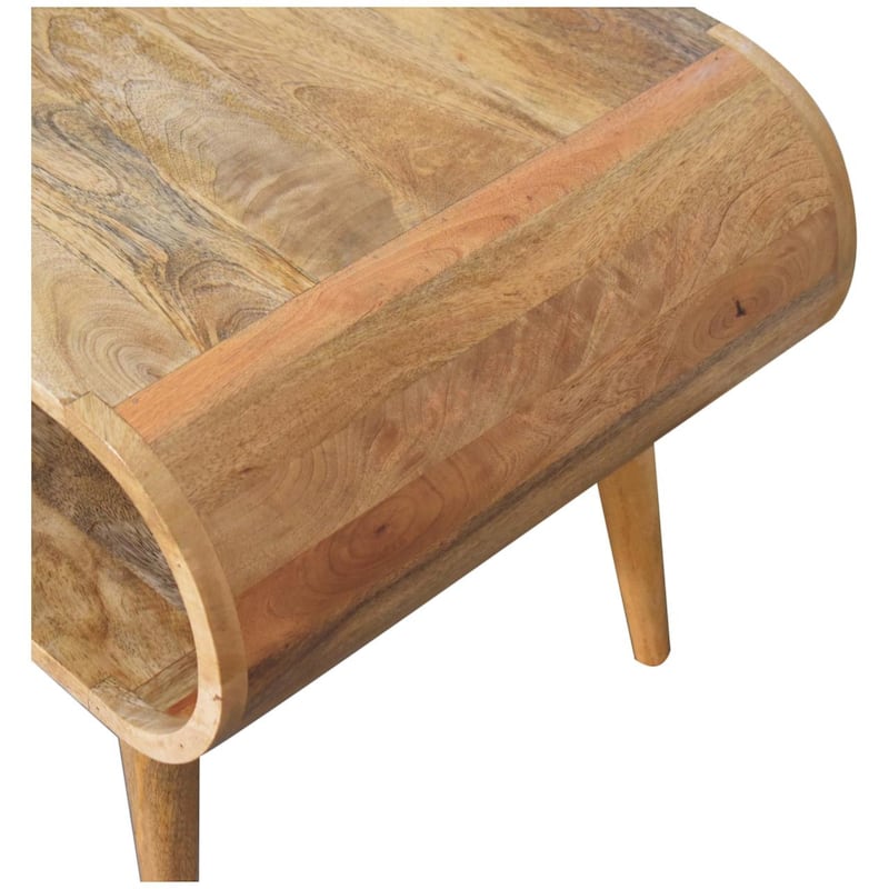 Artisan Furniture Oak-ish Solid Wood Open Coffee Table