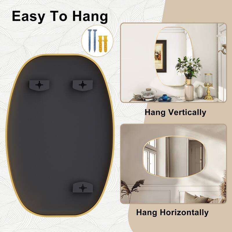 Oval Wall Mirror Bathroom Mirror for Over Sink