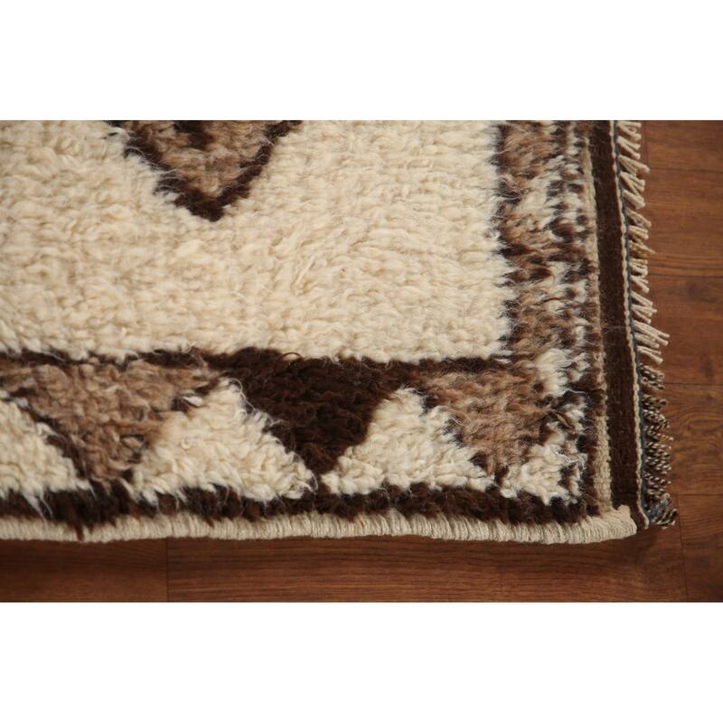 Natural Dye Handmade Kurdish Turkish Runner Rug Tribal Wool Carpet - 3'1"x 11'1"