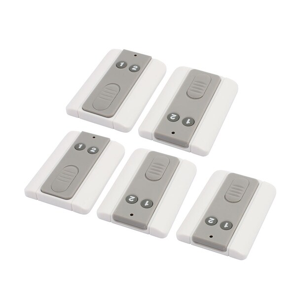 5pcs 100 Meters 2 Keys Plastic Shell Battery Powered Remote Controller w Base