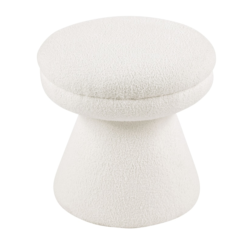 Furniture of America Silas Modern 18-inch Mushroom Upholstered Ottoman