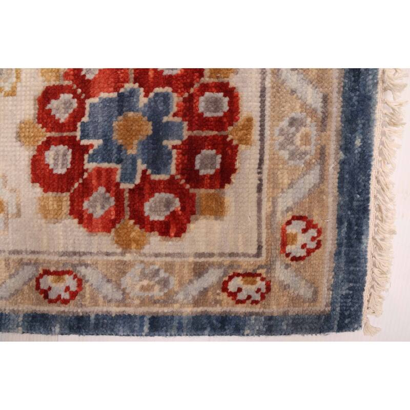 ECARPETGALLERY Hand-knotted Modern Oushak Dark Blue Wool Rug - 9'11 x 14'2