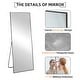 preview thumbnail 13 of 42, 64"x21" Full Length Floor Mirror with Stand Aluminum Alloy Frame,Wall-Mounted Mirror