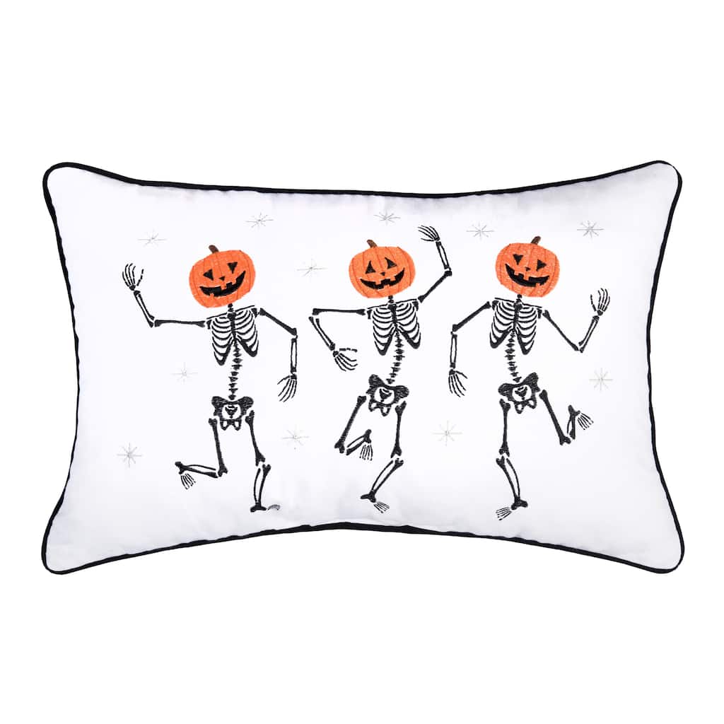 Pumpkin skeletion Trio Pillow