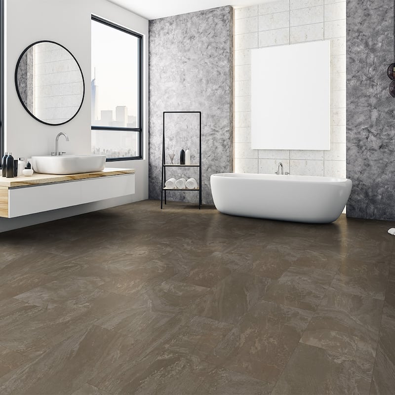 Greenbrier 25625 12" Wide Luxury Vinyl Stone Look Tiles 0.5 mm Wear