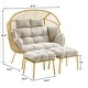 preview thumbnail 9 of 23, Gymojoy Double Wicker Egg Chair Outdoor Oversized Egg Chair