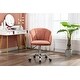 preview thumbnail 7 of 8, Modern Swivel Office Chair with Casters, Adjustable Lift Height, Pink
