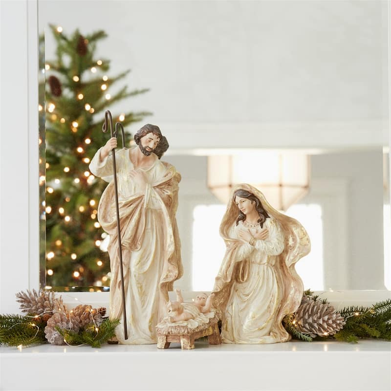 3-Piece Holy Family Christmas Nativity Decorations - 7"