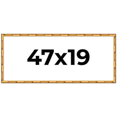 47x19 Frame Gold Bamboo Picture Frame Modern Photo Frame Includes UV Acrylic Shatter Guard Front Acid Free Foam Backing Board