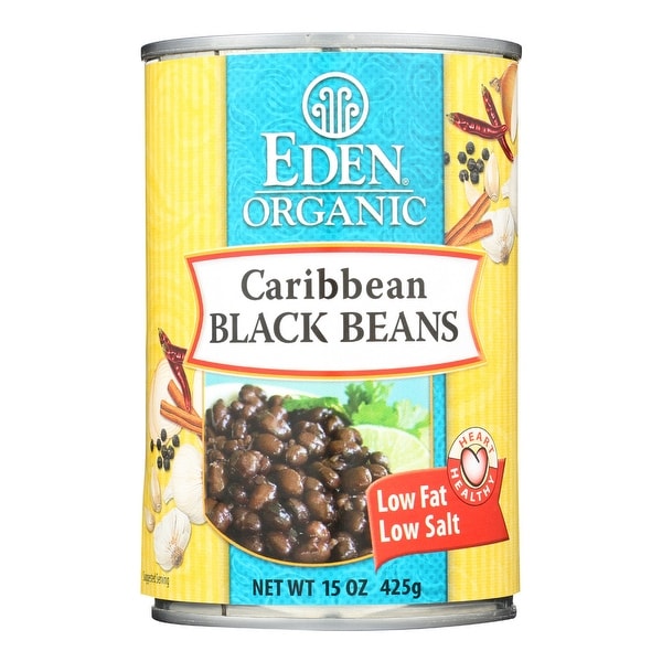 Eden Foods Organic Caribbean Black Beans - Case of 12 - 15 oz.