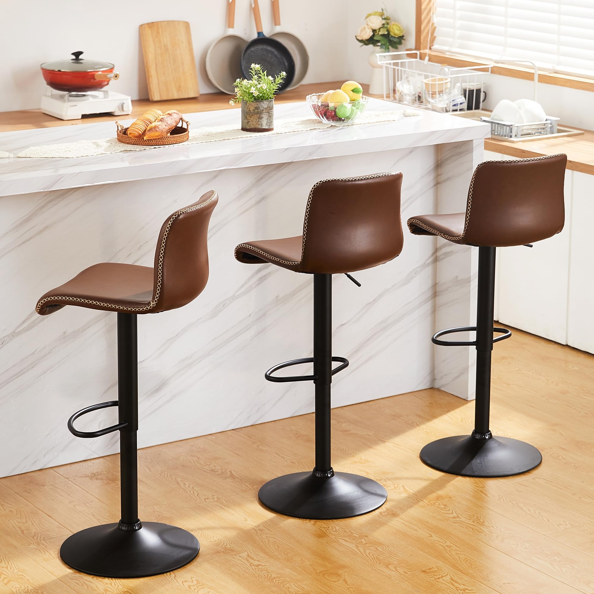 Heavy Duty Inch Swivel Bar Stool for Kitchen Counter Garage or Workshop Faux Leather Seat with Metal Base Bed Bath Beyond 40828338