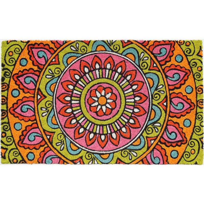 Mandala Outdoor Coir Non Skid Doormat