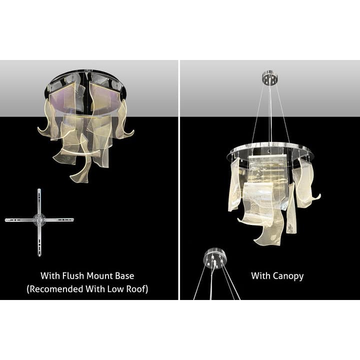 Luxury Chandelier Dimmable LED 28"W