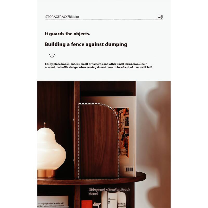 360° Rotating 5-Tier Bookshelf - Compact Corner Design with Storage Drawer for Bedroom/Living Room‌