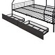 preview thumbnail 5 of 8, Full XL Over Queen Metal Bunk Bed with 2 Drawers,Easy Assembly,White
