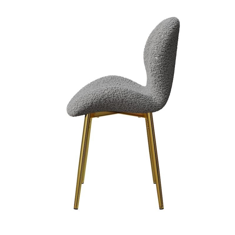 Modern Velvet Dining Chairs, Gold Metal Legs, Kitchen/Office, Set of 2