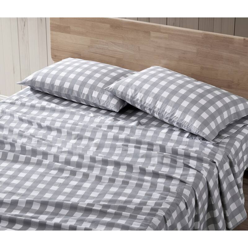 Eddie Bauer Printed Cotton Percale Deep Pocket Sheet Set