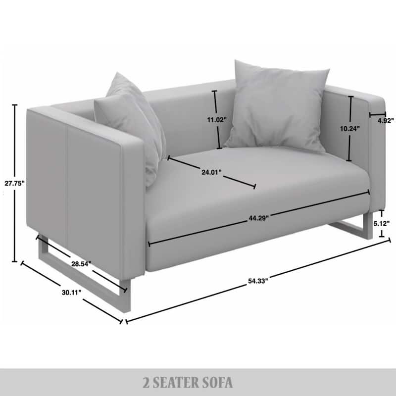 CraftPorch Mid Century Modern 2- Pieces Upholstered Living Room Set