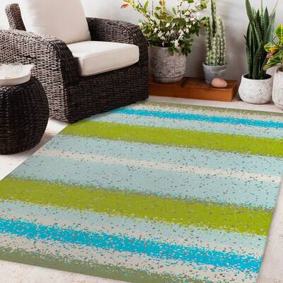 GLITCH CHARTREUSE Outdoor Rug By Kavka Designs