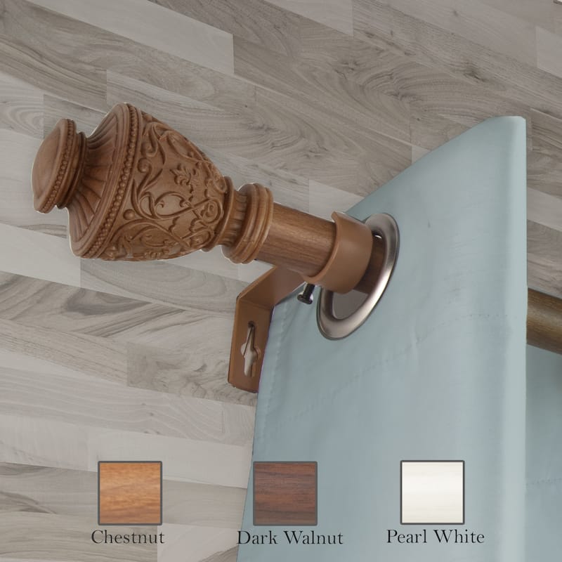 InStyleDesign Neva 1 inch Faux Wood Curtain Rod