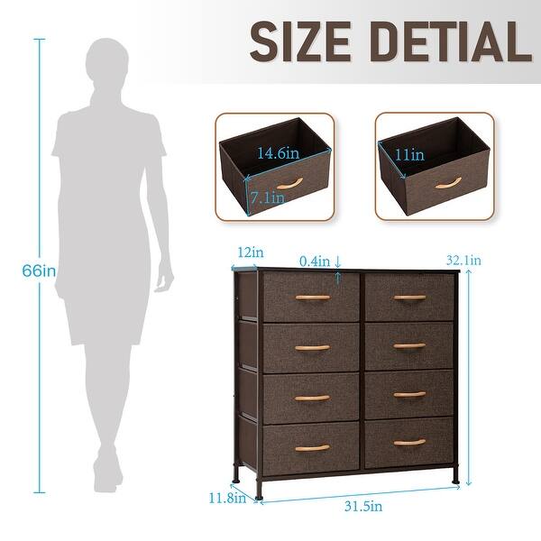 dimension image slide 0 of 3, VredHom 8 Drawers Vertical Storage Tower