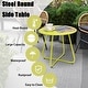 preview thumbnail 39 of 47, Clihome Weather-resistant Outdoor Steel Round Side Table
