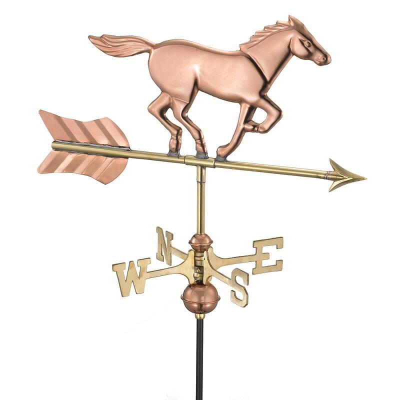 Horse Garden Weathervane with Garden Pole by Good Directions