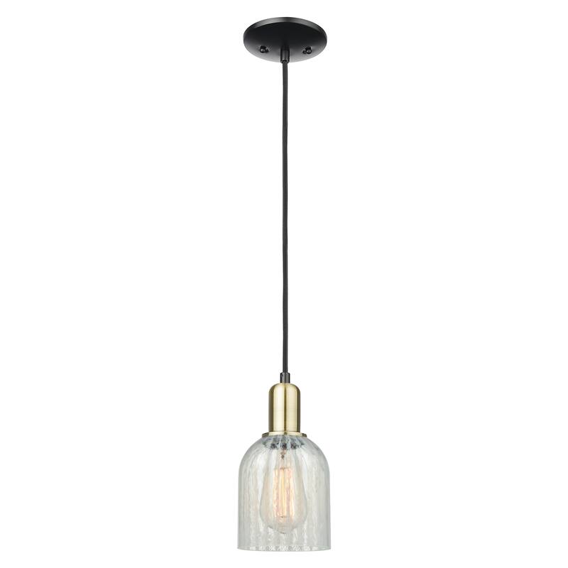 Innovations Lighting Endless Possibilities Arcadia - Caledonia - 1 Light 5" Cord Hung Mini Pendant - Mouchette/Black Antique Brass