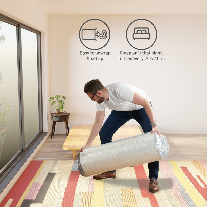 5-Inch Medium Firm High Density Foam Mattress, Comfortable Mattress for Cooler Sleep, Supportive & Pressure Relief, White