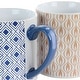 preview thumbnail 4 of 3, Mr. Coffee Bliss 4 Piece 20 Ounce Can Shaped Stoneware Mug Set in Assorted Colors and Patterns