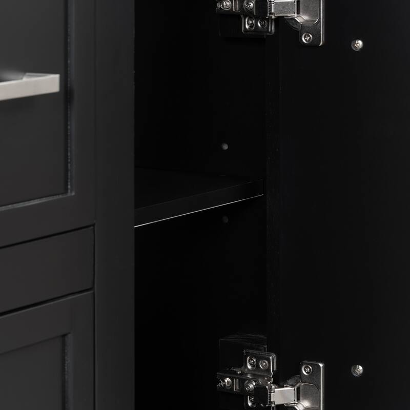 36 Inch Bathroom Vanity Cabinet with Resin Sink 4 Drawers 2 Doors