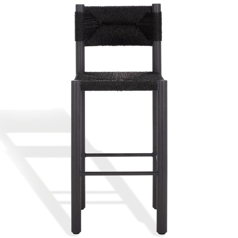 SAFAVIEH Couture Outdoor Patio Furniture Romona 30-inch Barstool, Fully Assembled (Set of 2) - 18"W x 20"D x 43"H