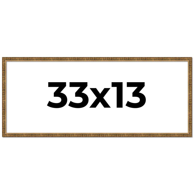 33x13 Frame Gold Kingsley Distressed Solid Wood Picture Frame Width