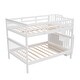 preview thumbnail 5 of 7, Full-Over-Full Bunk Bed with Storage&Guard Rail for Bedroom,Dorm, White