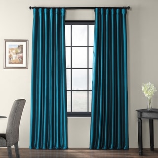 Exclusive Fabrics Faux Silk Taffeta Curtain Panel
