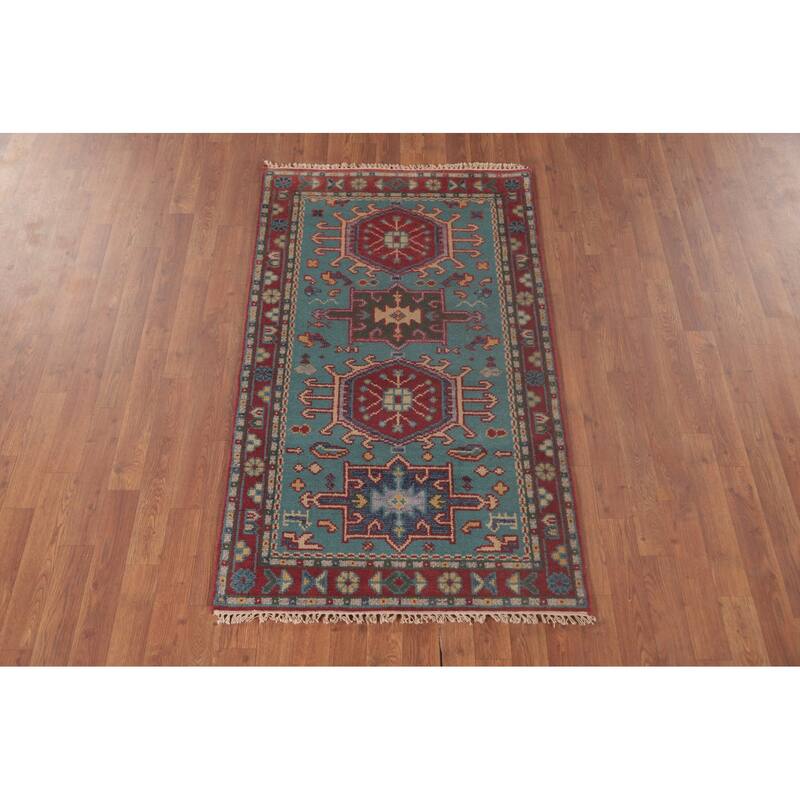 Traditional Kazak Oriental Accent Rug Handmade Wool Carpet - 3'0"x 5'0"