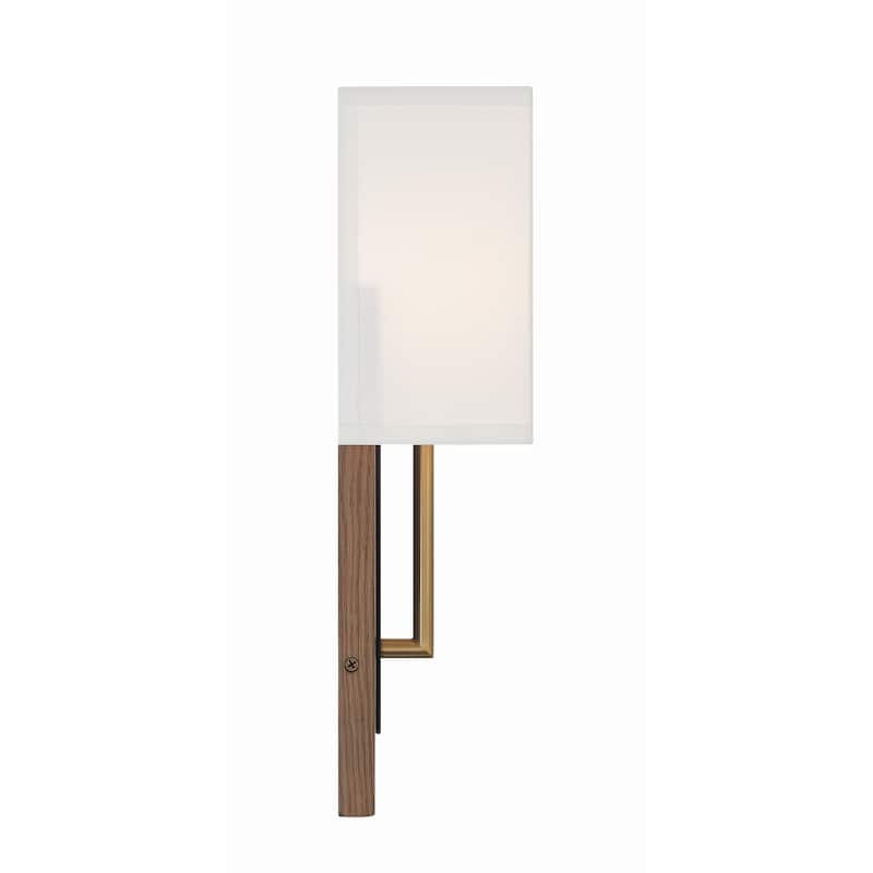Brent 1 Light Matte Black and Vibrant Gold Sconce - 6.5"W x 15"H x 4"D