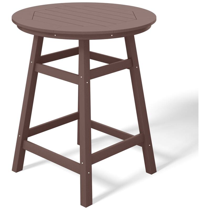 Polytrends Laguna Hdpe All Weather Outdoor Patio 35" Round Counter Table