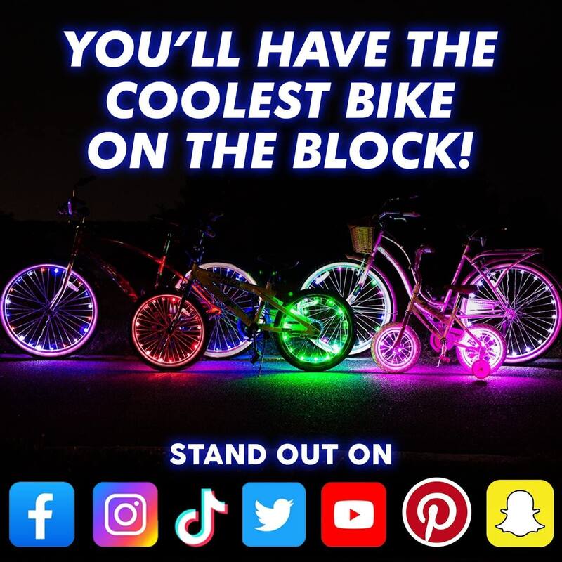 Activ Life LED Bike Wheel Lights (1 Tire, Purple), Brighter & Visible for Safety & Style, Fun for All Ages