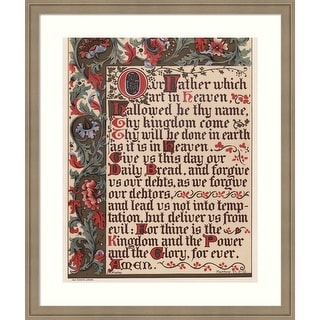The Lords Prayer by English School Wood Framed Wall Art Print - Bed ...