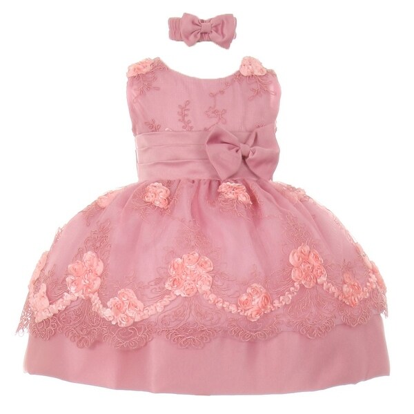 dusty pink baby girl dress