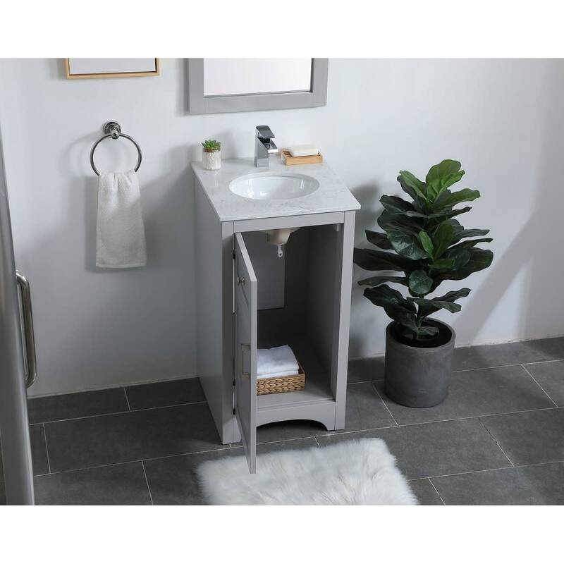 Elegant Lighting VF17018 Moore 18" Free Standing Single Basin Vanity