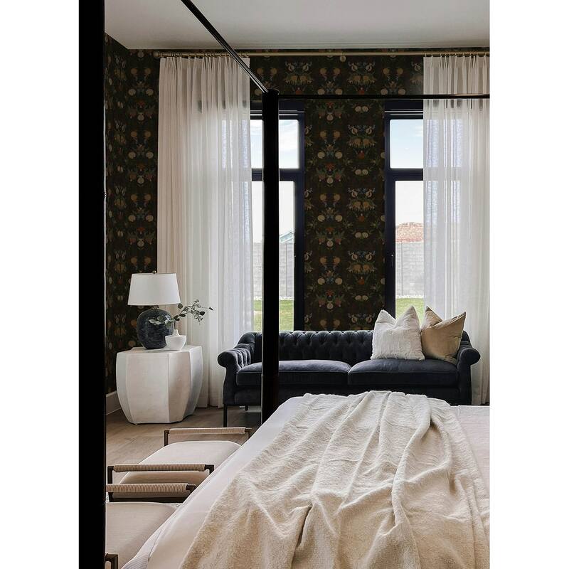 Chris Loves Julia x NuWallpaper Melograno Cinder Peel and Stick Wallpaper