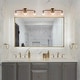preview thumbnail 6 of 15, Modern Glam Black Gold 2/3/4 Light Bathroom Vanity Light Globe Seeded Glass Wall Sconces