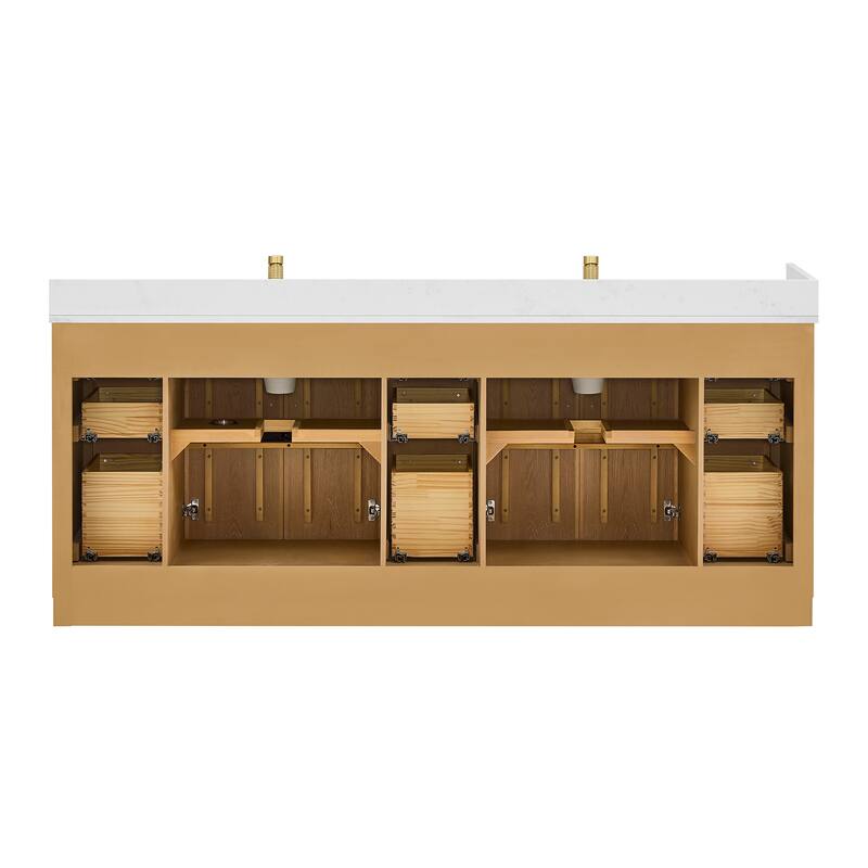 Jakarta Bath Vanity with Quartz Stone Top without Mirror