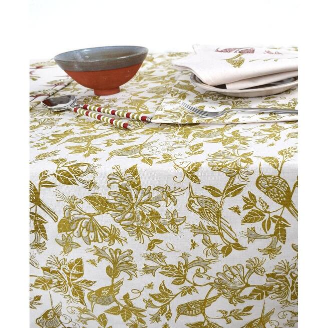 French Home Honeysuckle 59" x 78" Tablecloth - Chartreuse
