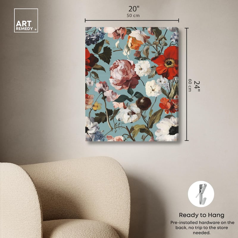 Floral Tapestry I Canvas by Art Remedy, Gallery Wrapped